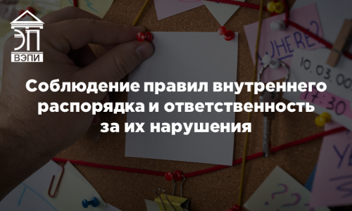 Соблюдение правил внутреннего распорядка и ответственность за их нарушения